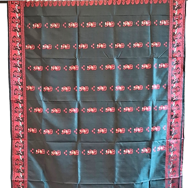 Baluchari Silk Saree Black base with mina work BS-