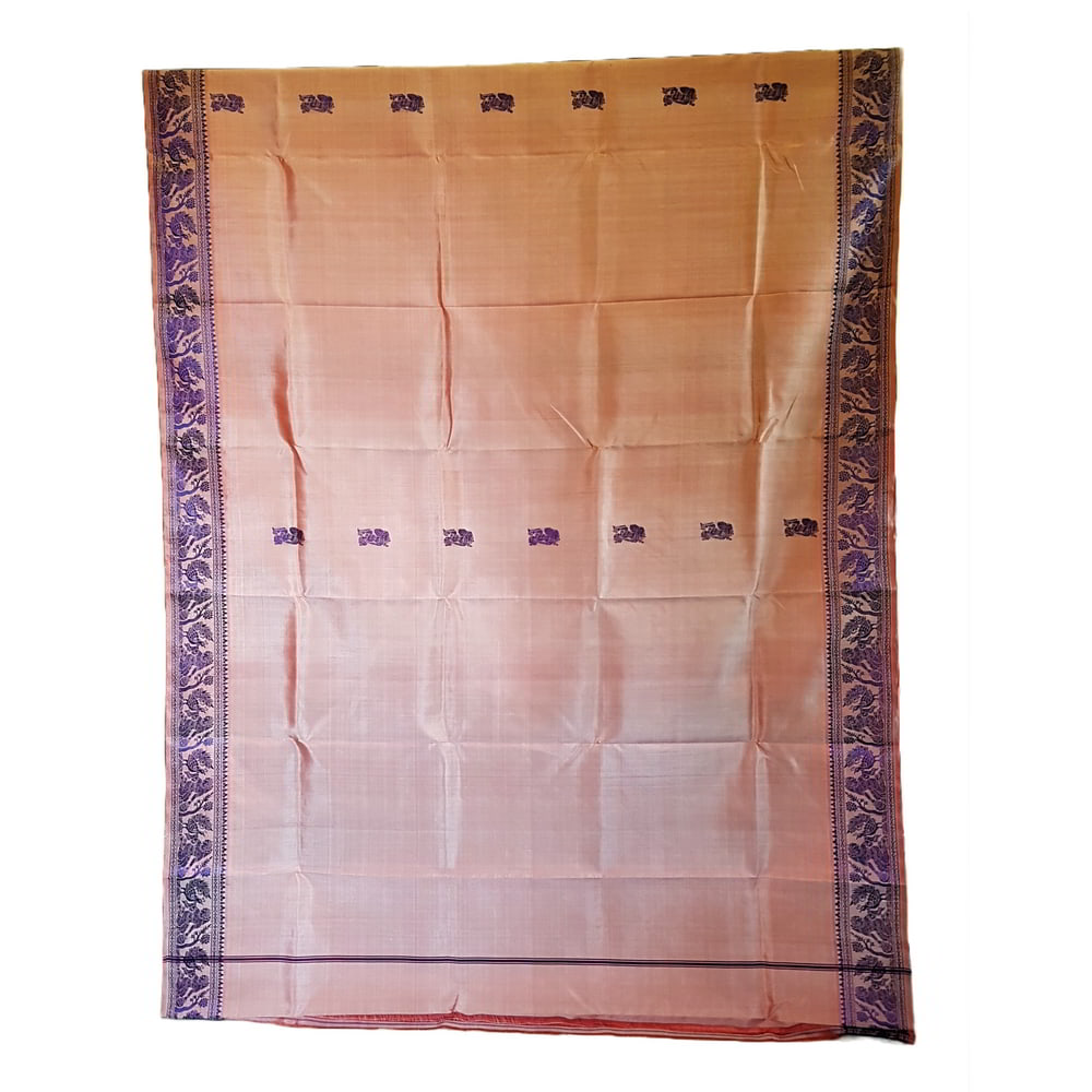 Baluchari Silk Saree, onion pink base  BS-306a