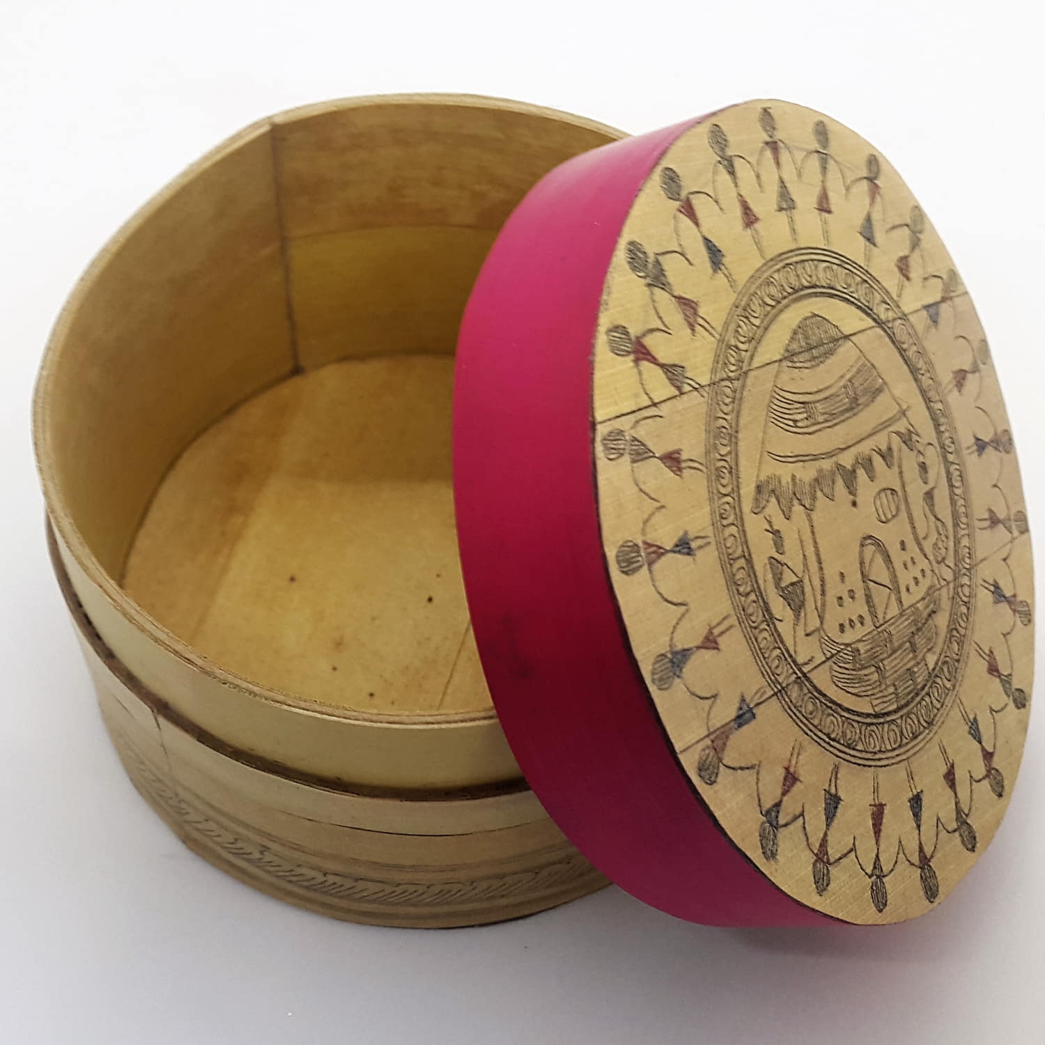 Palm-leaf Decorative box Box-PL-103b