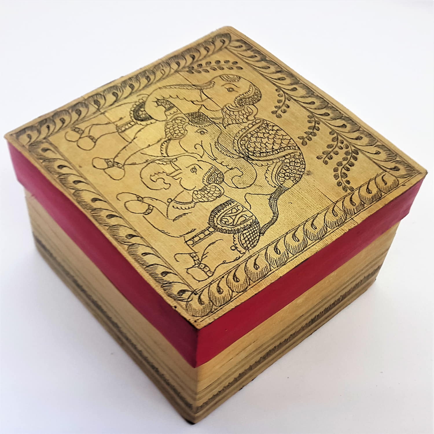 Palm-leaf Decorative box Box-PL-113a
