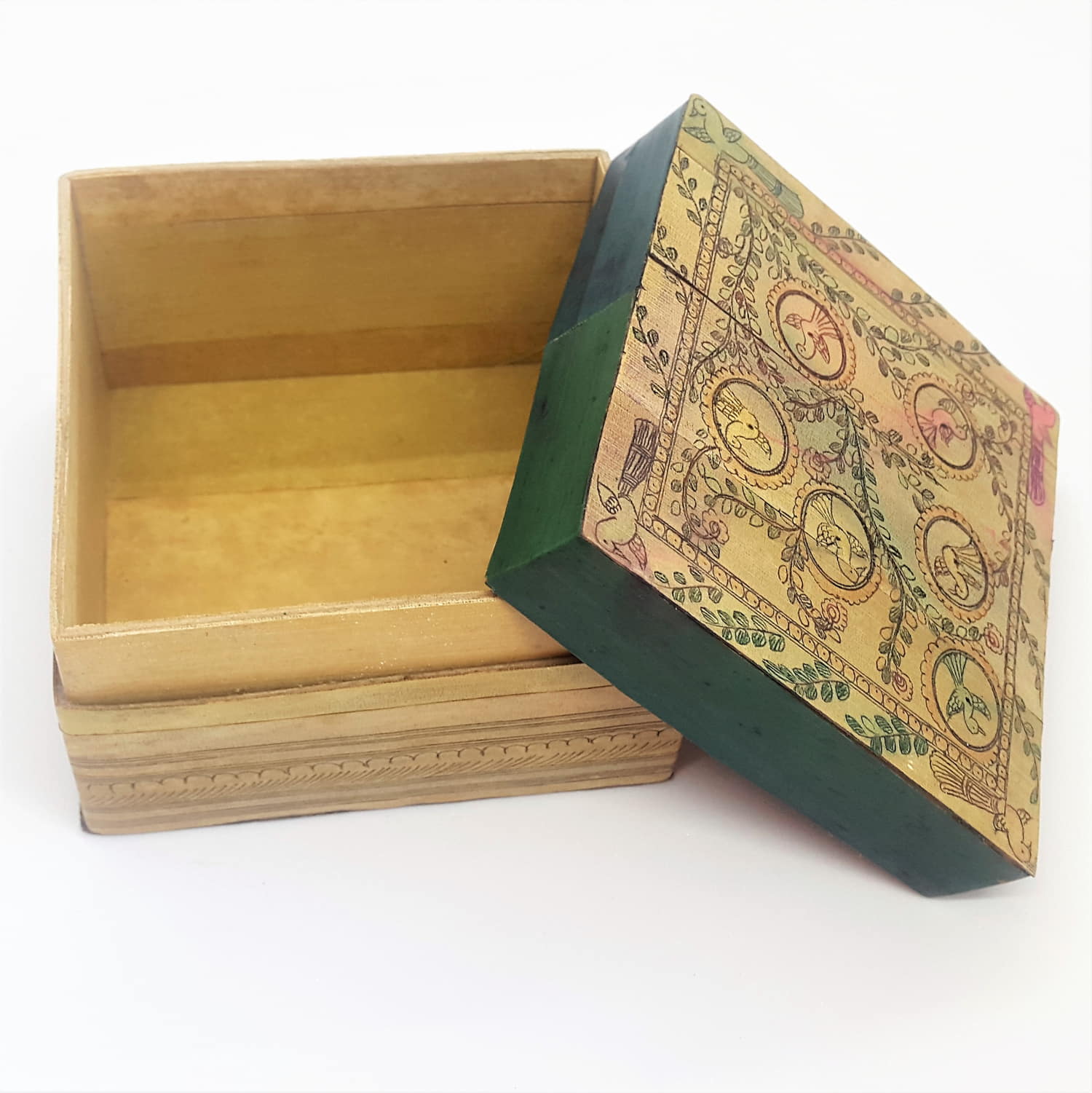 Palm-leaf Decorative box Box-PL-115b