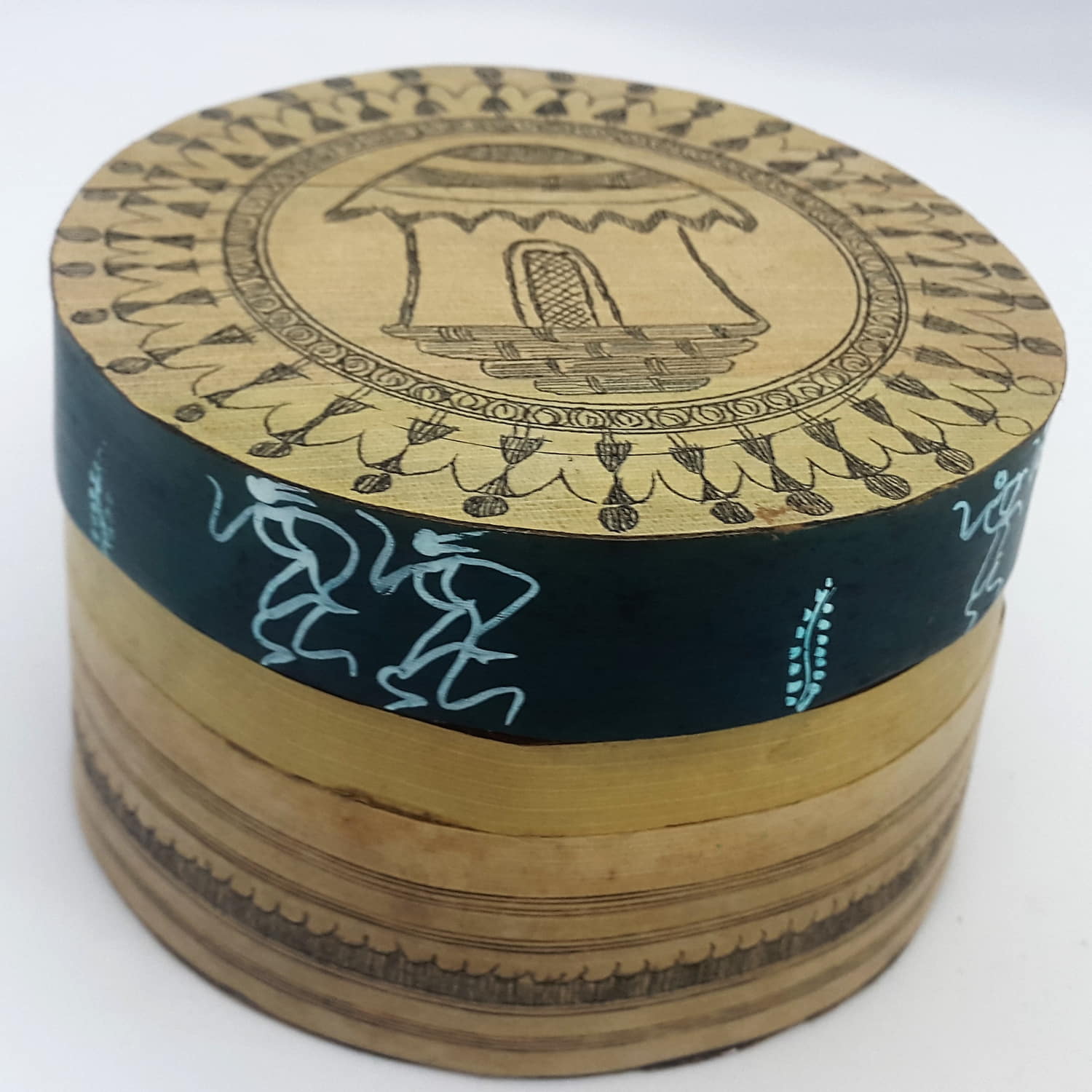 Palm-leaf Decorative box Box-PL-116a