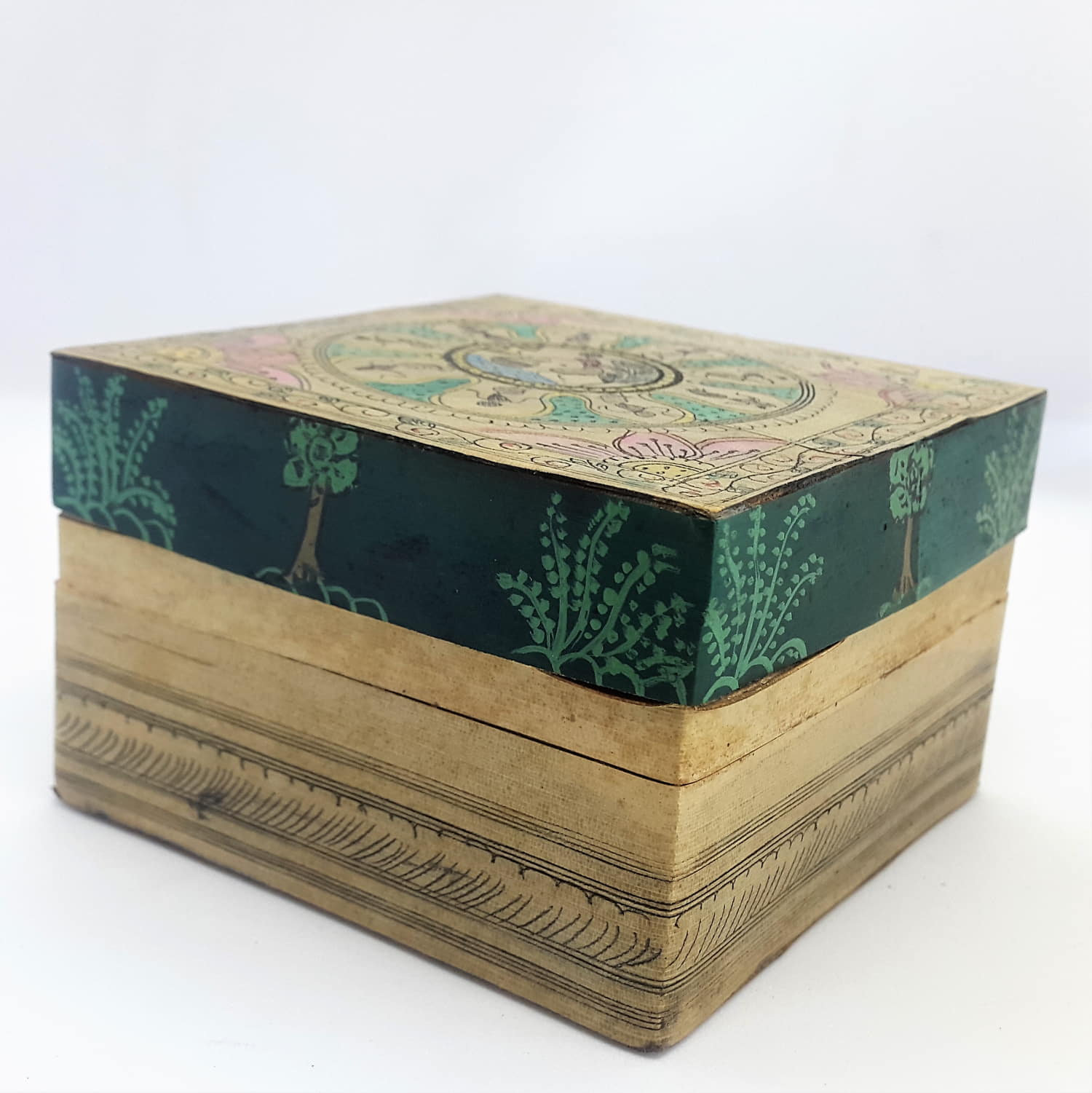 Palm-leaf Decorative box Box-PL-117a