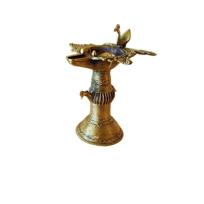 Dokra  Antique  oil lamp Diya  DS-Diya-502a
