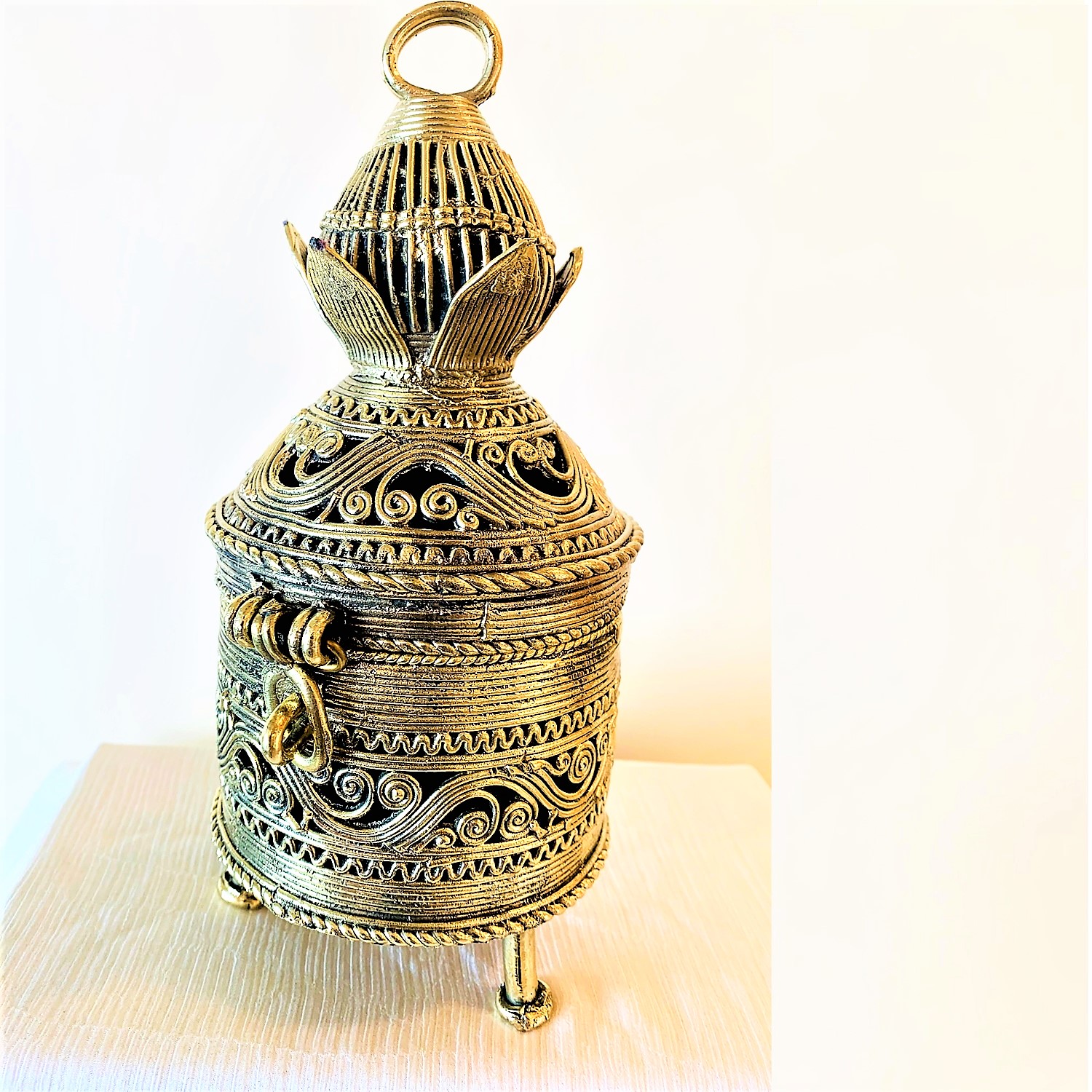 Dokra handmade antique storage box DS-00-968c