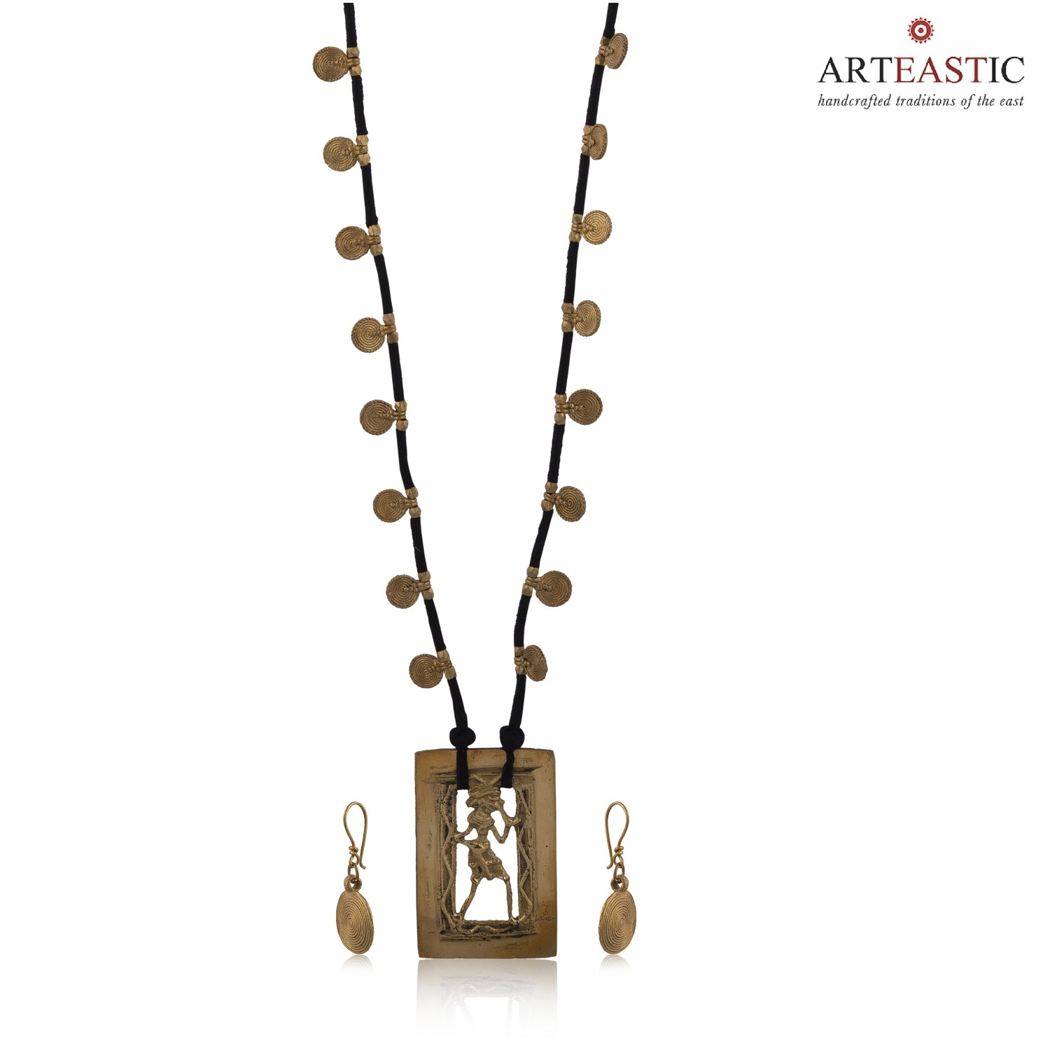 Dokra Jewellery Set with tribal figurine DJ-00-991