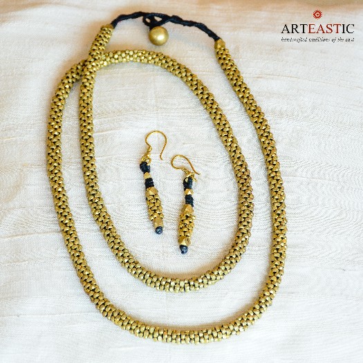 Dokra Jewellery Set long thick necklace DJ-01-006a