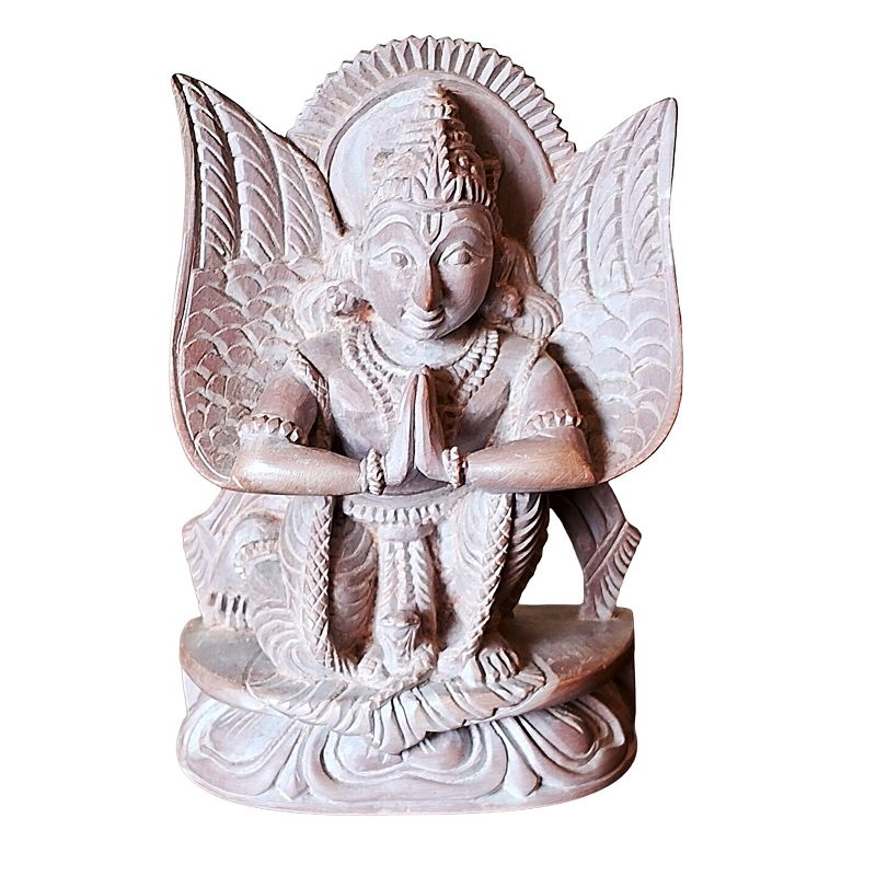 Garuda murti in Pink Stone S-99-80