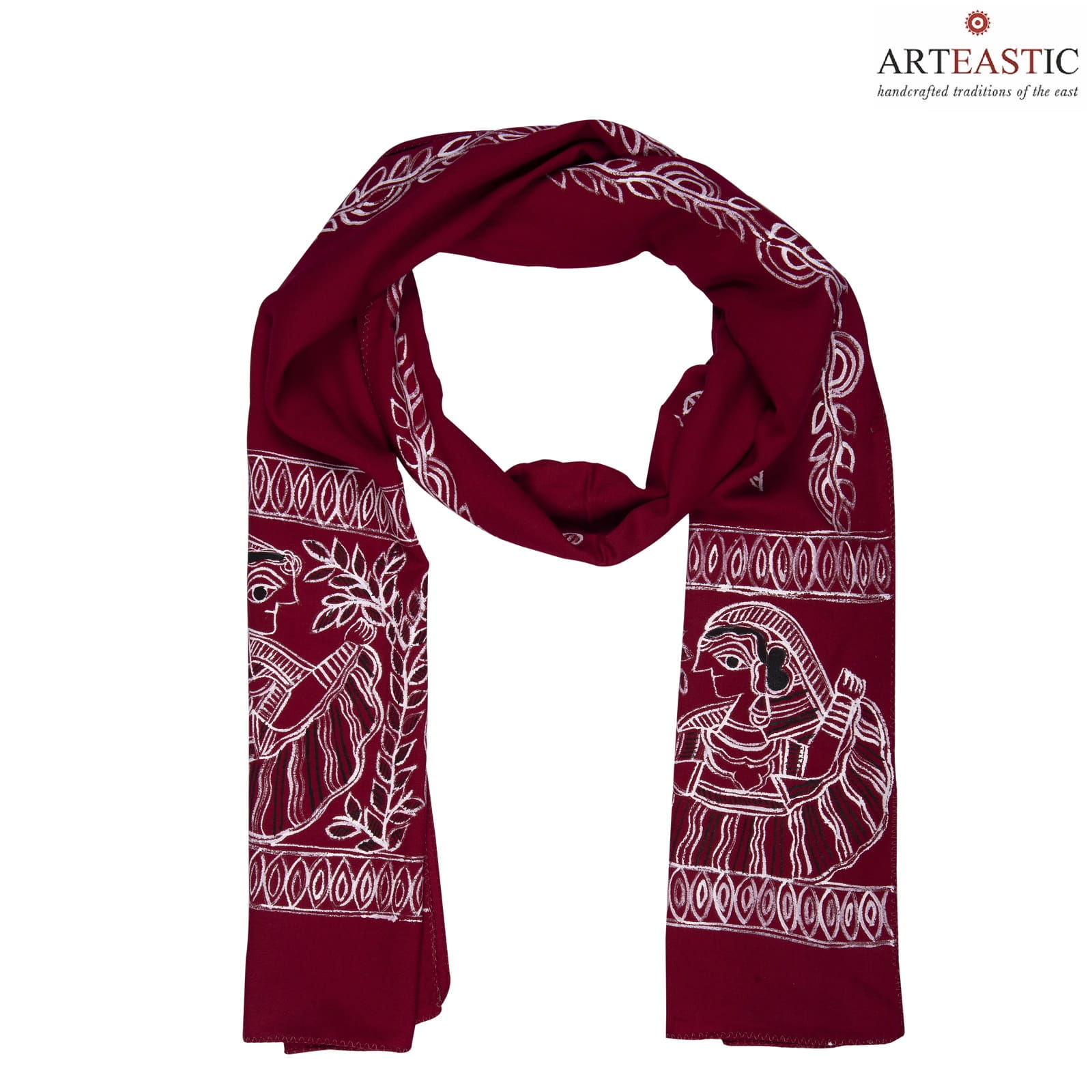 Madhubani Cotton Ladies Scarf Scarf-S-989a