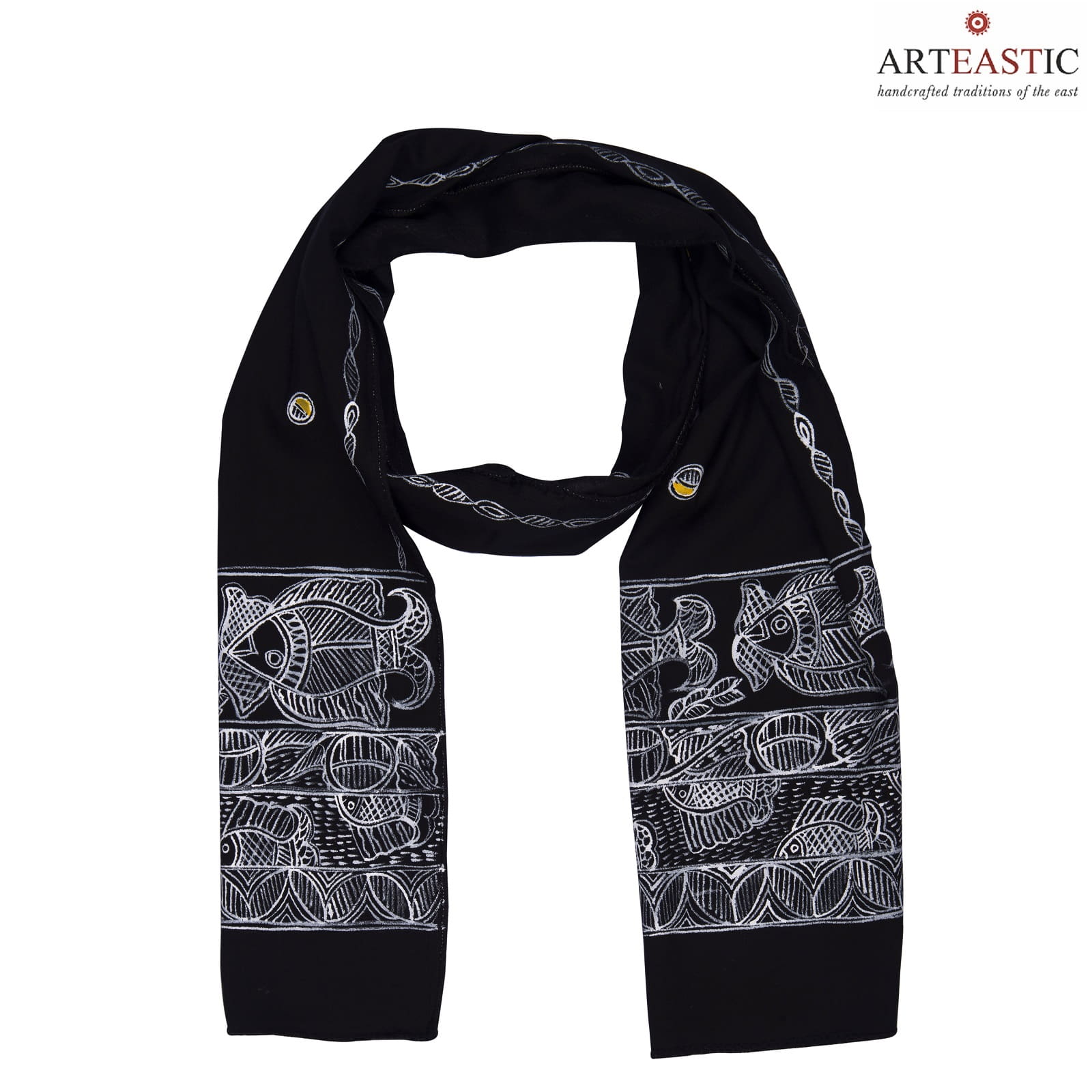 Madhubani  Cotton Ladies Scarf Scarf-S-993a