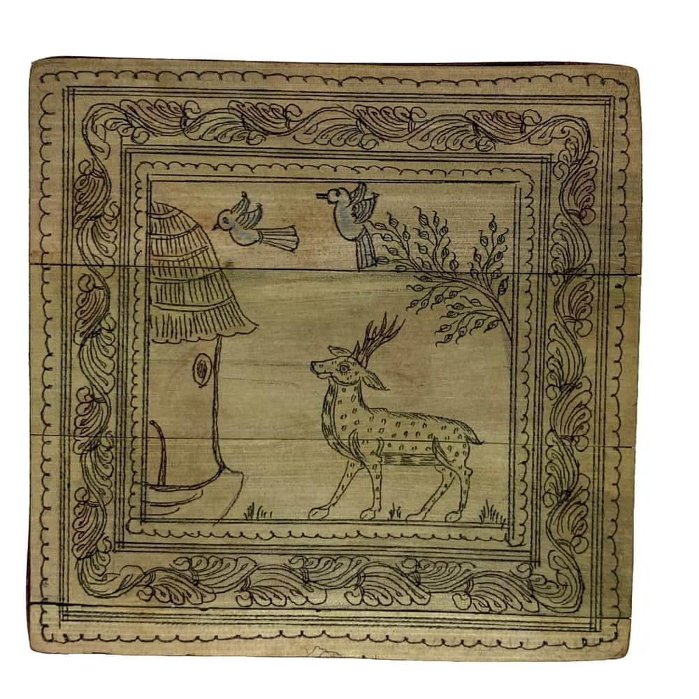 Palm-leaf storage box Box-PL-125b