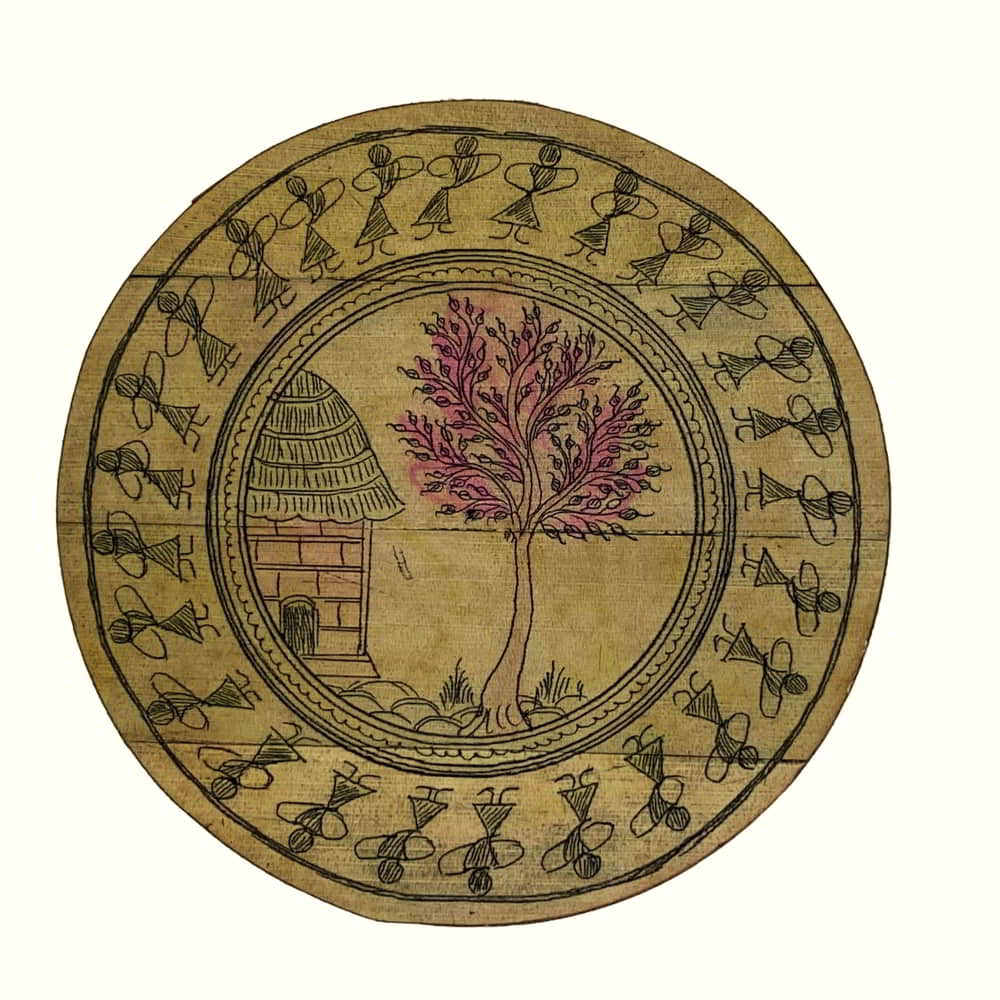 Palm-leaf box Box-PL-128b