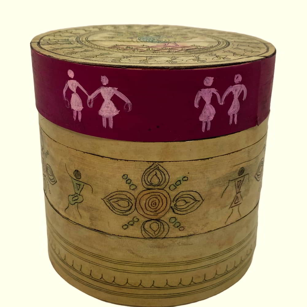 Palm-leaf Decorative box Box-PL-130a