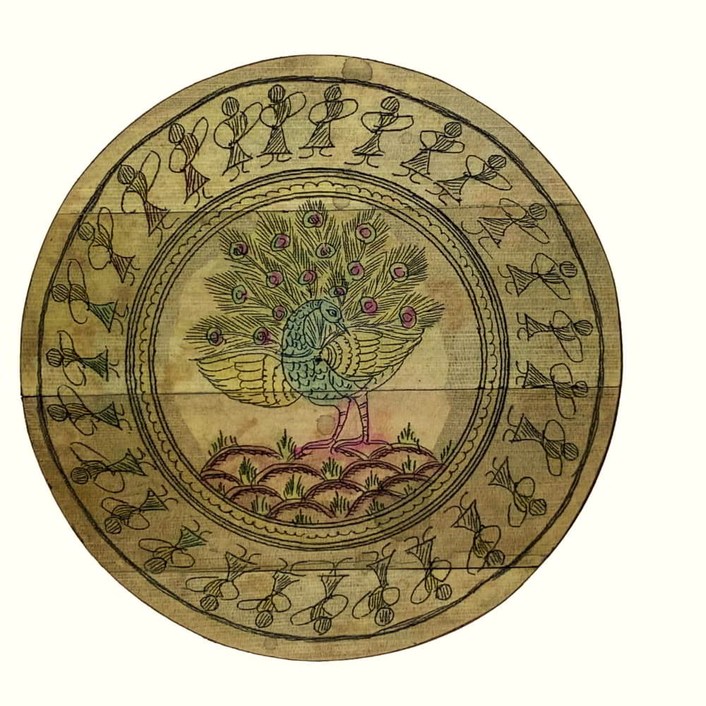 Palm-leaf  box Box-PL-130b