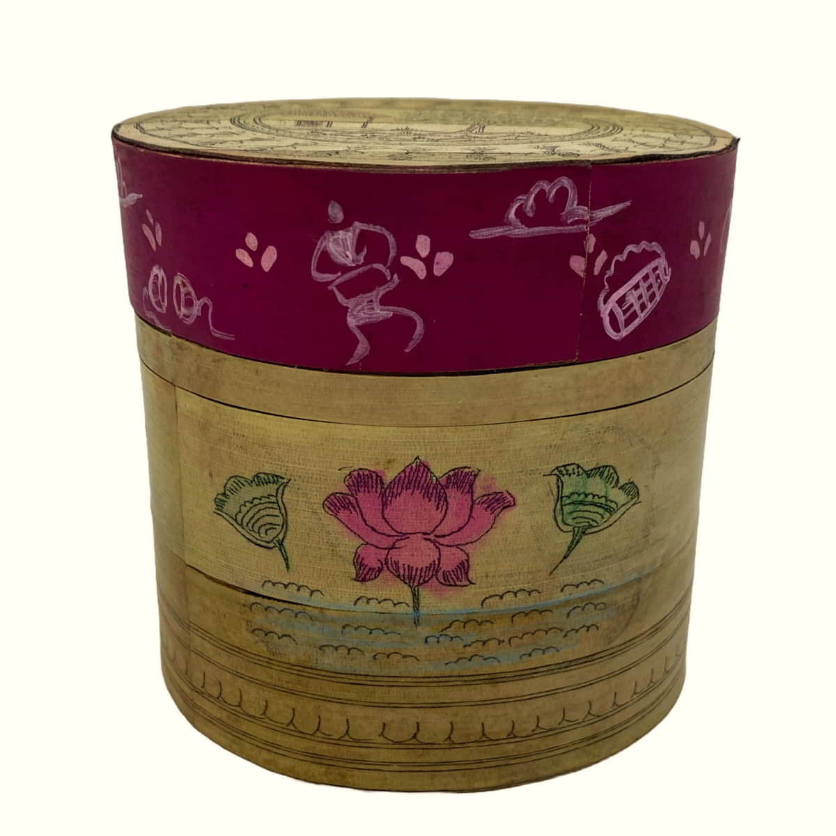 Palm-leaf  storage box Box-PL-131a