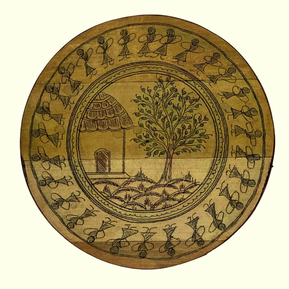 Palm-leaf Jewelry box Box-PL-131c