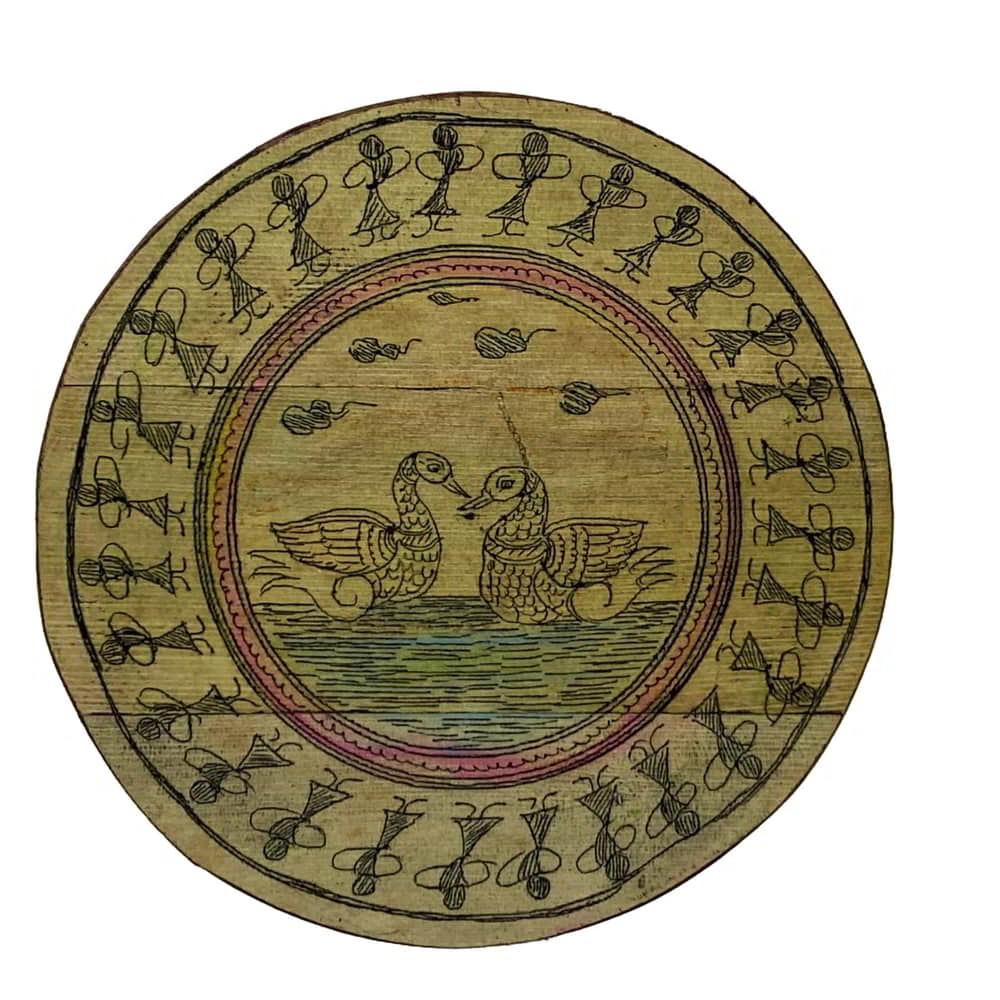 Palm-leaf Decorative box Box-PL-133c