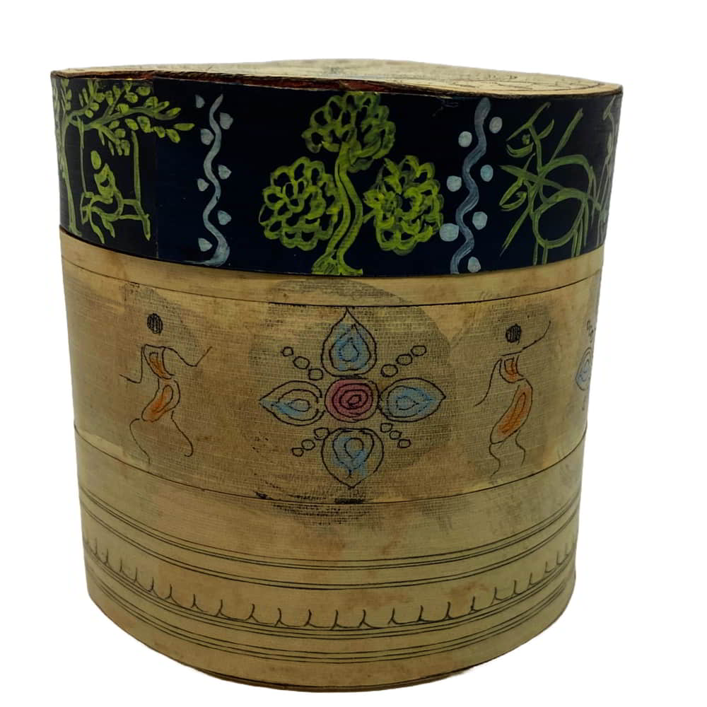 Palm-leaf Decorative box Box-PL-134b