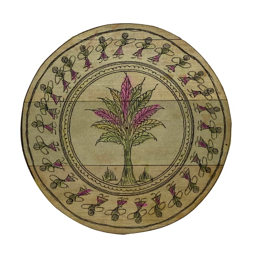 Palm-leaf Decorative box Box-PL-135b