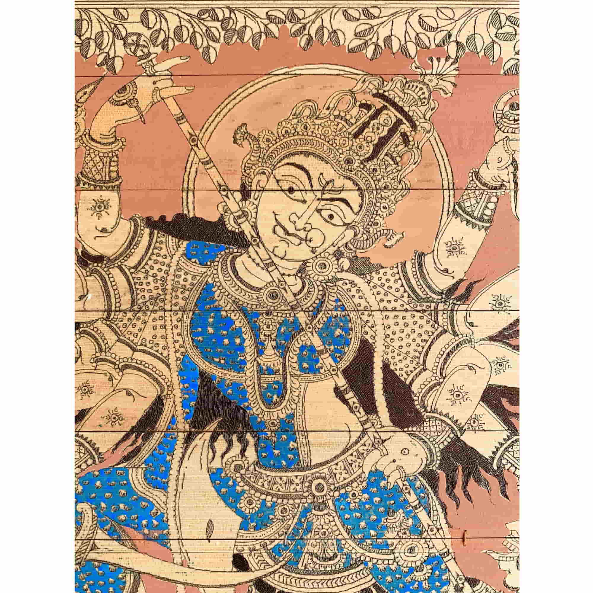 Palmleaf Painting of Durga PLP-006a