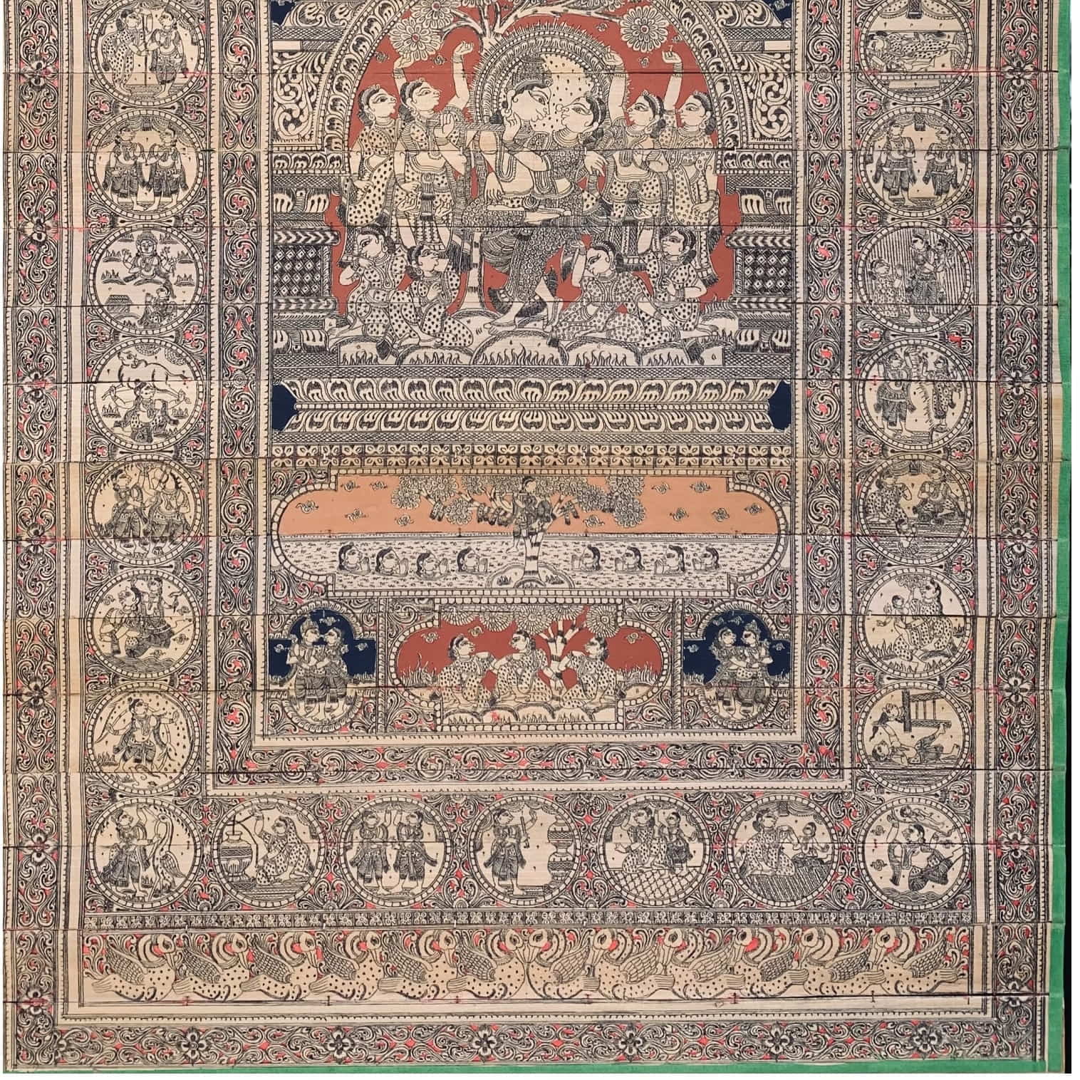 Palmleaf Paintings Radha Krishna PLP-010c