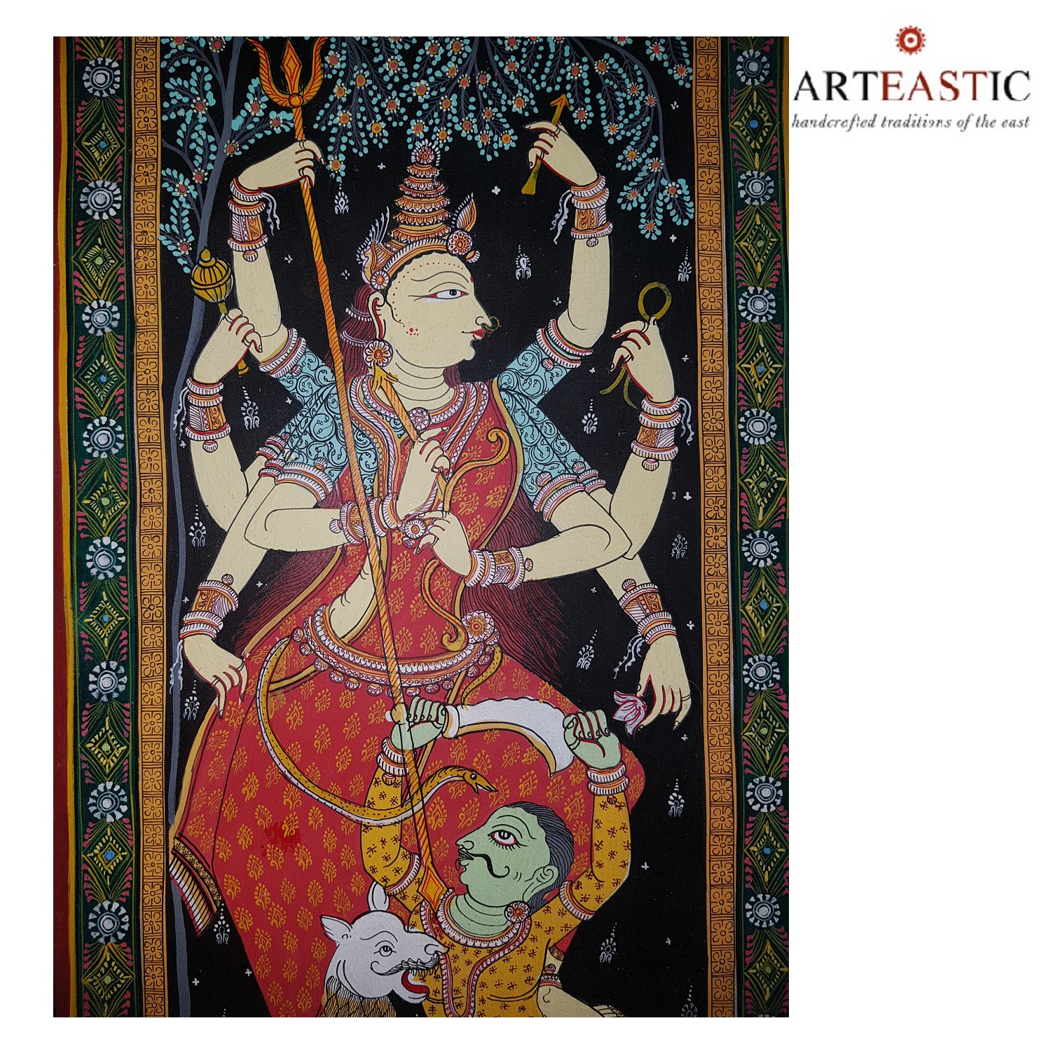 Pattachitra Paintings Durga from Odisha PCP-036a