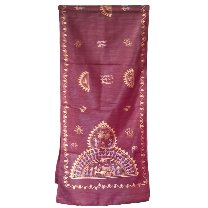 Saura art on Women's scarves S-Scarf-012