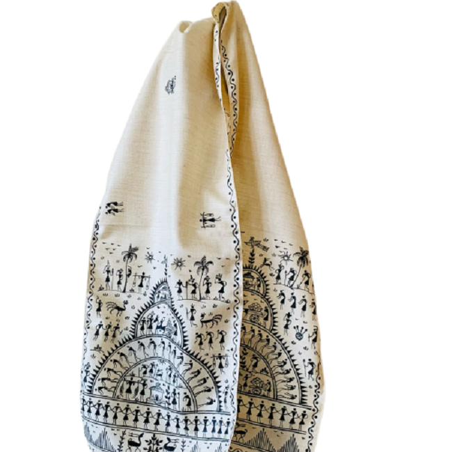  Saura art on Women scarves S-Scarf-011a
