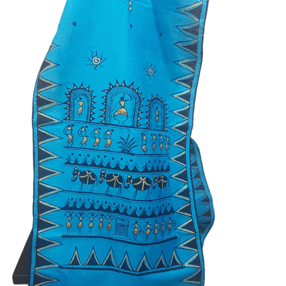 Saura art on Women scarves Scarf-S-972a