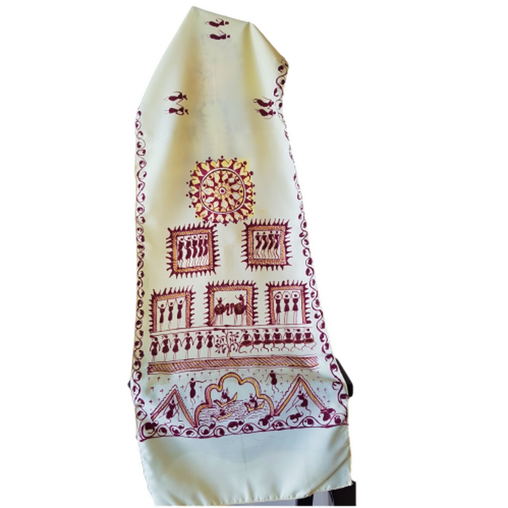 Saura art on Women scarves Scarf-S-950a