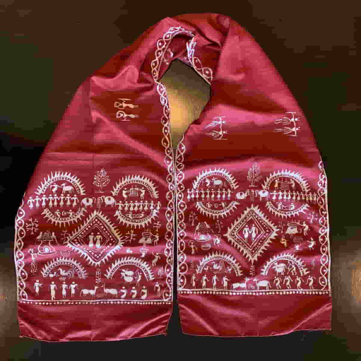 Saura art on Women scarves Scarf-S-955a