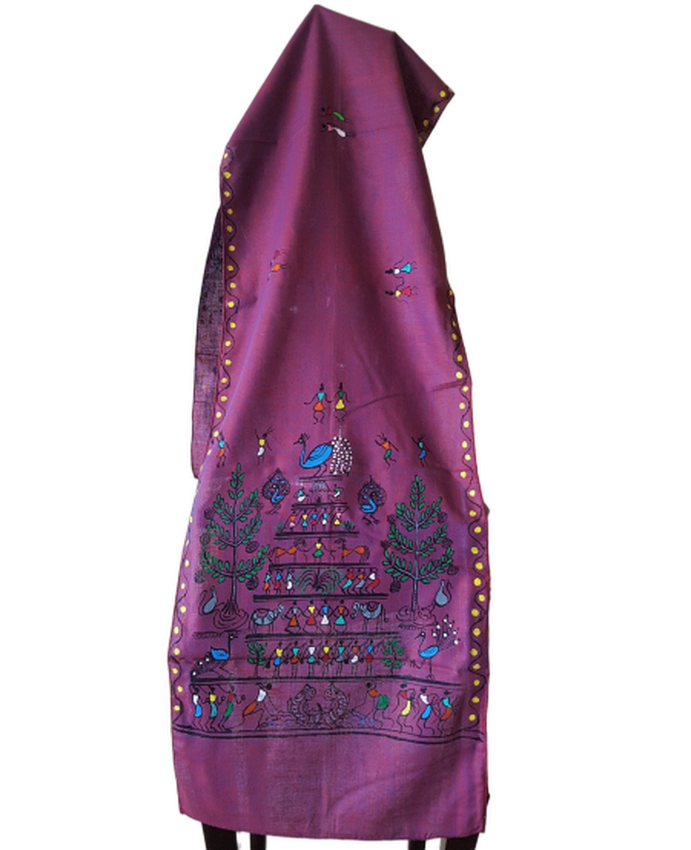 Saura art on Women scarves Scarf-S-966a