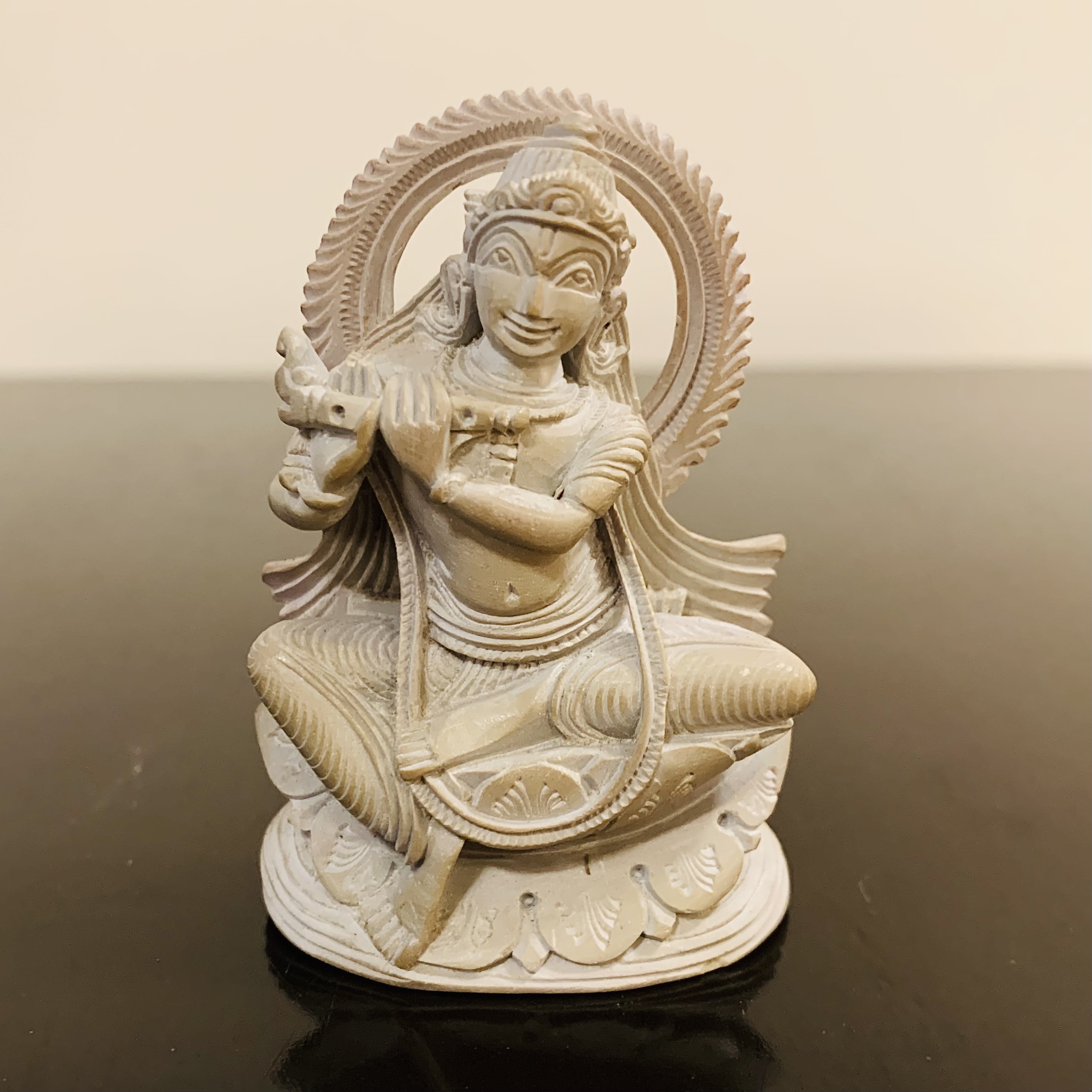 Stone Sculpture Krishna with flute  S-99-52