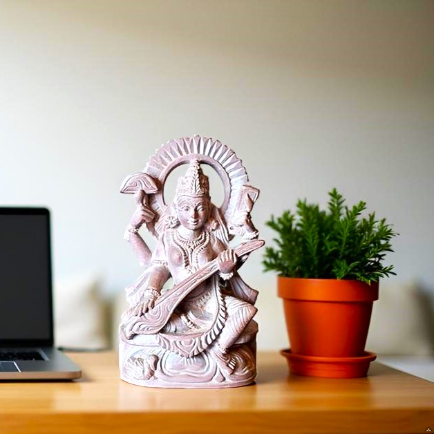 Stone  Saraswati S-Stone-331a