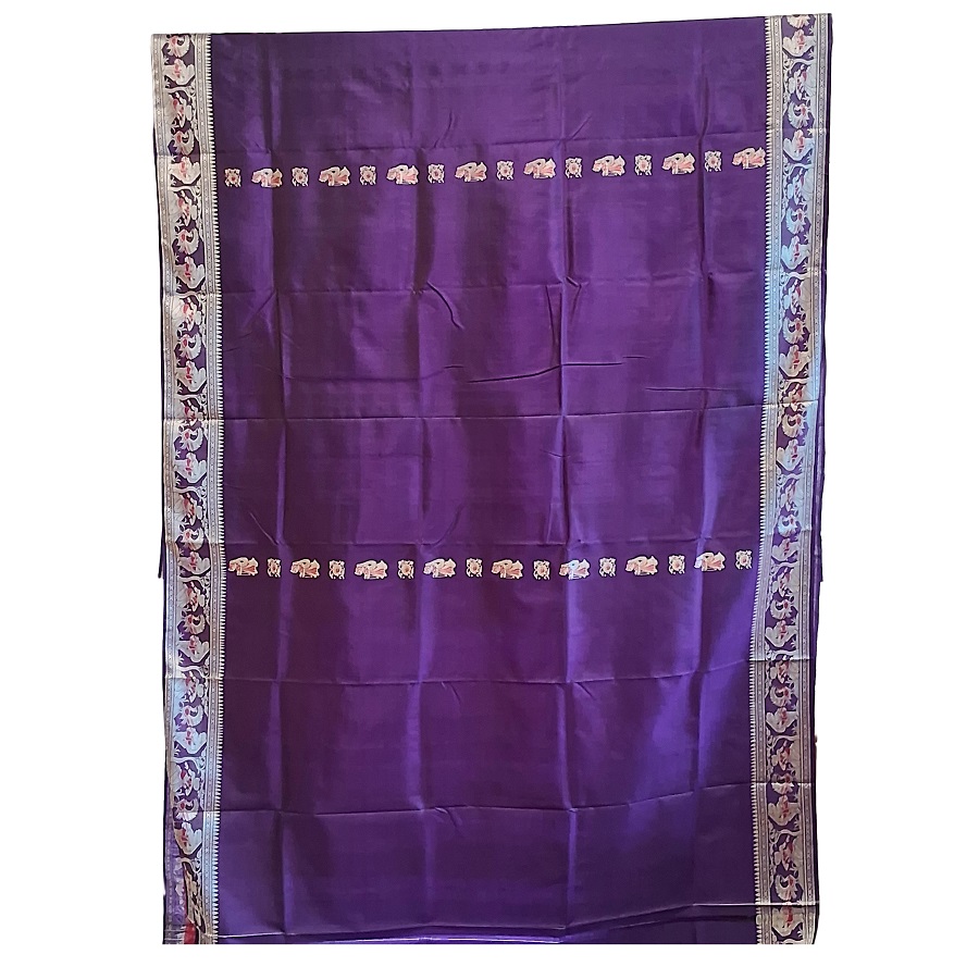 Swarnachari Silk Saree Purple base BS-316