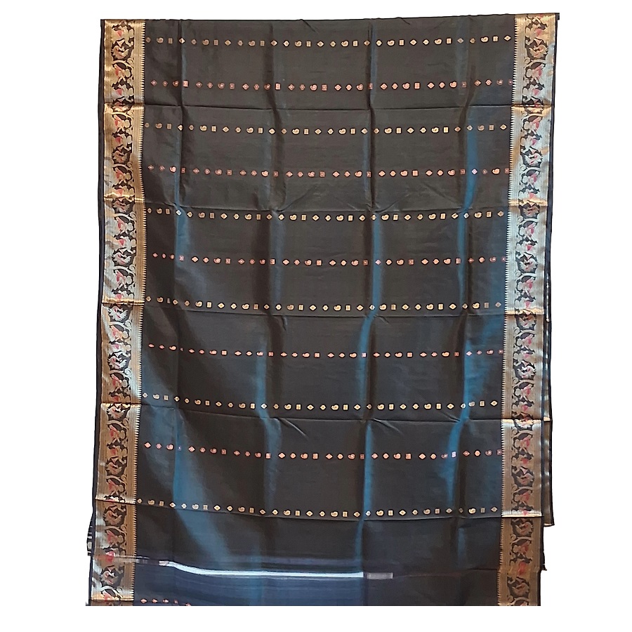 Black Baluchari with golden and red BS-310a